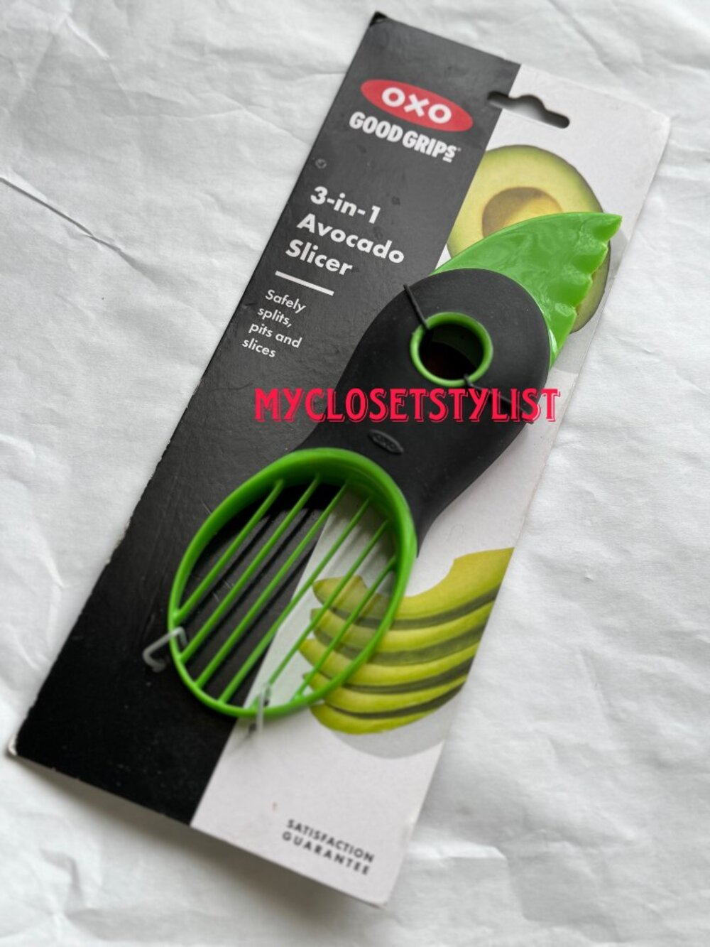 OXO Avocado Slicer Tool Pits Splits Dishwasher Safe! New green black 3 in one